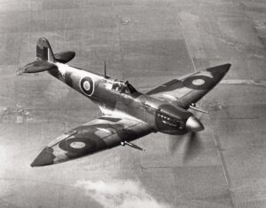 Spitfire H.F Mk. VII being tested at Langley, 1943.